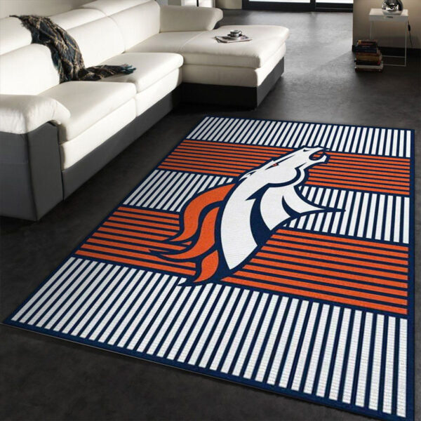 Denver Broncos Area Rug Living Room Rug Floor Rug Regtangle Carpet