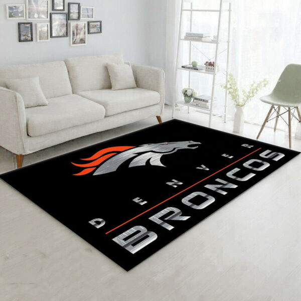 Denver Broncos Area Rug Living Room Rug Floor Rug Regtangle Carpet