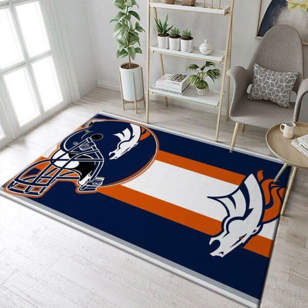 Denver Broncos Area Rug Living Room Rug Floor Rug Regtangle Carpet