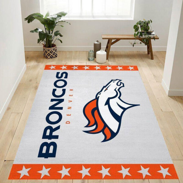 Denver Broncos Area Rug Living Room Rug Floor Rug Regtangle Carpet
