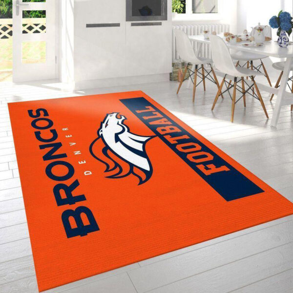 Denver Broncos Area Rug Living Room Rug Floor Rug Regtangle Carpet