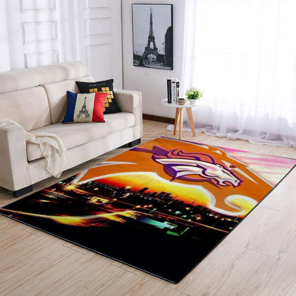 Denver Broncos Rug Bathroom Rug Floor Rug Regtangle Carpet