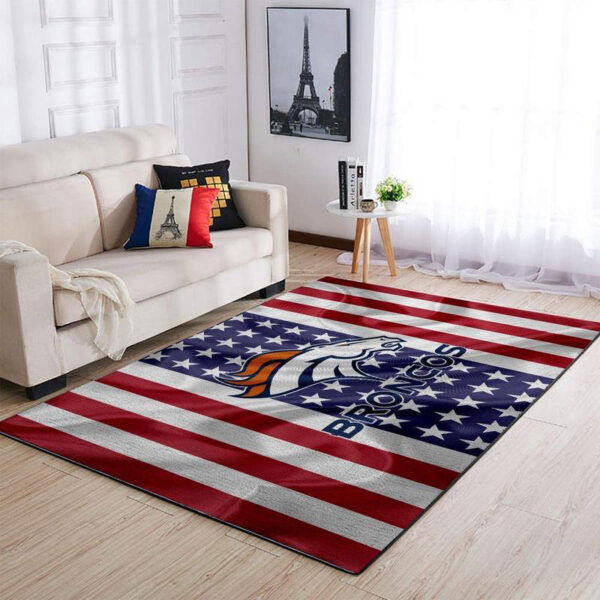 Denver Broncos Rug Bathroom Rug Floor Rug Regtangle Carpet