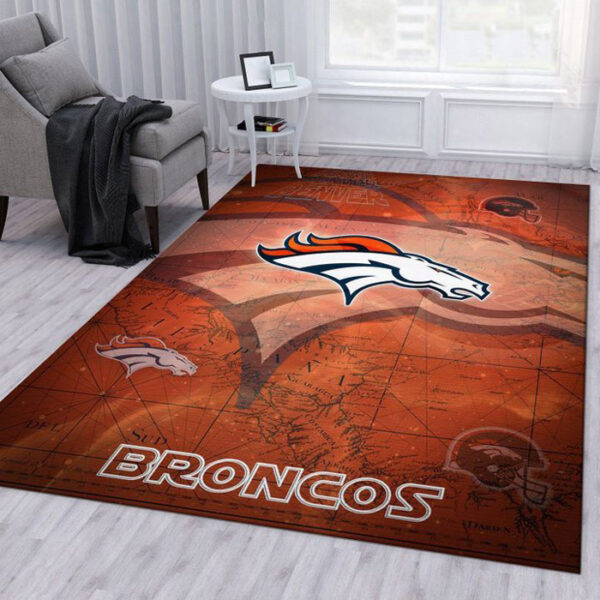 Denver Broncos Rug Living Room Rug Floor Rug Regtangle Carpet