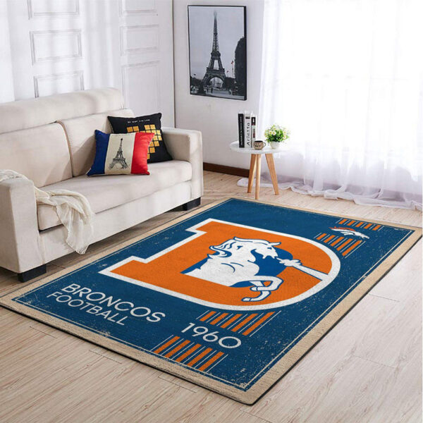 Denver Broncos Rug Living Room Rug Floor Rug Regtangle Carpet