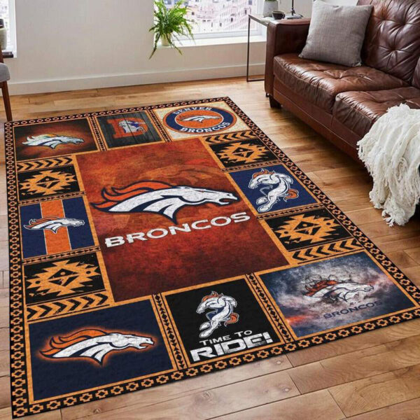 Denver Broncos Rug Living Room Rug Floor Rug Regtangle Carpet