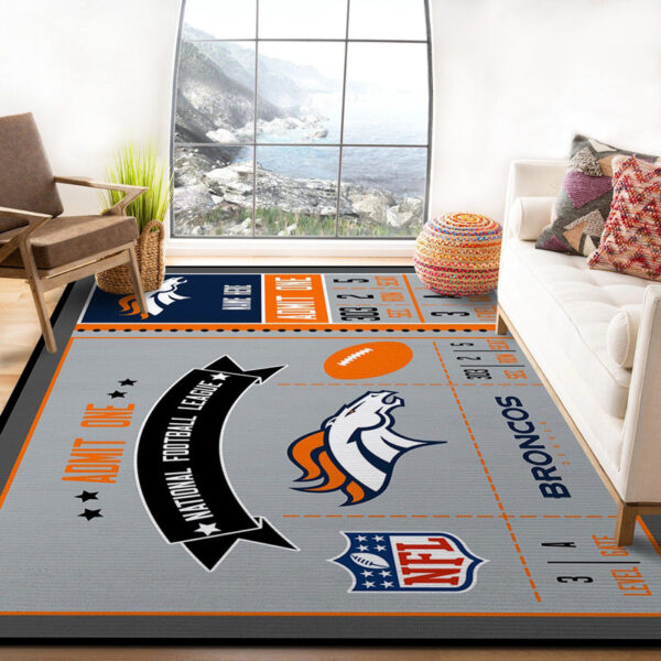 Denver Broncos Rug Living Room Rug Floor Rug Regtangle Carpet