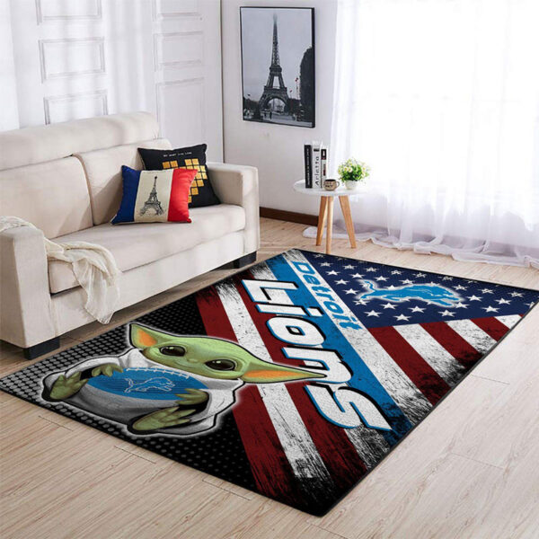 Detroit Lions Area Rug Bath Rug Floor Rug Regtangle Carpet