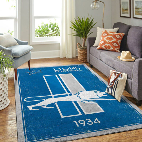 Detroit Lions Area Rug Bath Rug Floor Rug Regtangle Carpet