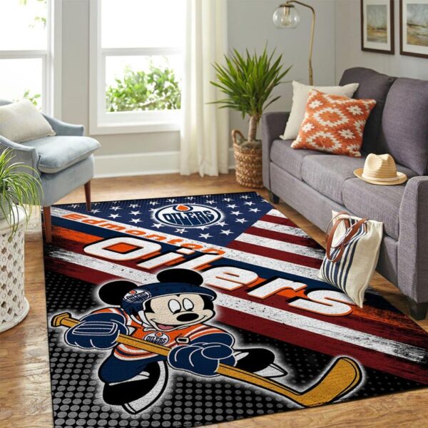 Edmonton Oilers Rug Living Room Carpet Regtangle Carpet Floor Decor