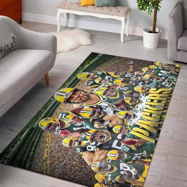 Green Bay Packers Rug Bath Rug Floor Rug Regtangle Carpet