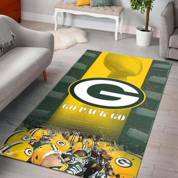 Green Bay Packers Rug Bath Rug Floor Rug Regtangle Carpet