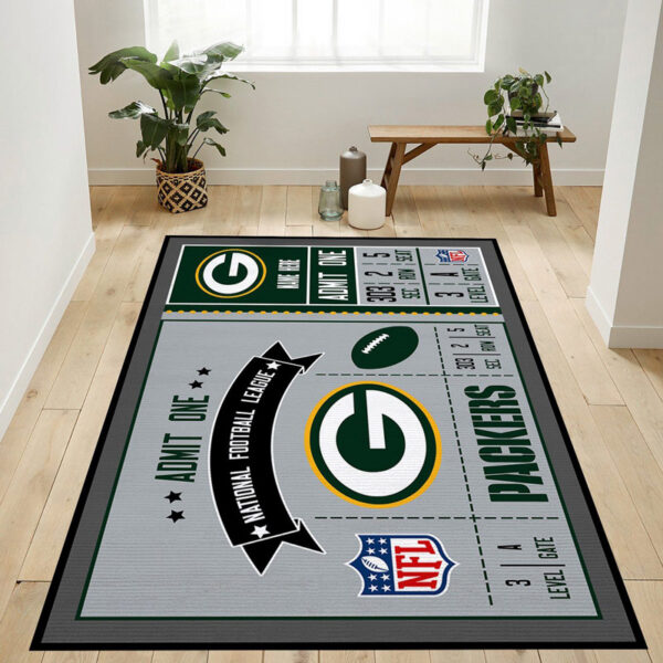 Green Bay Packers Rugs Bath Rug Floor Rug Regtangle Carpet
