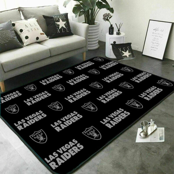 Las Vegas Raiders Area Rug Oakland Raiders Rug Bathroom Rug Floor Rug Regtangle Carpet