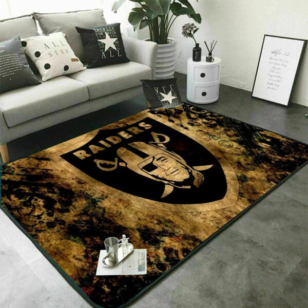 Las Vegas Raiders Area Rug Oakland Raiders Rug Living Room Rug Floor Rug Regtangle Carpet