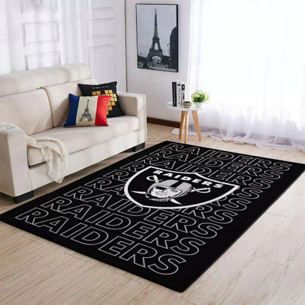 Las Vegas Raiders Area Rug Oakland Raiders Rug Living Room Rug Floor Rug Regtangle Carpet
