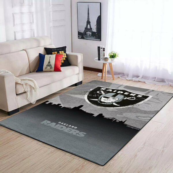 Las Vegas Raiders Area Rug Oakland Raiders Rug Living Room Rug Floor Rug Regtangle Carpet