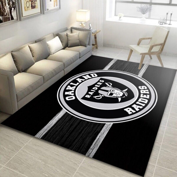 Las Vegas Raiders Area Rug Oakland Raiders Rug Living Room Rug Floor Rug Regtangle Carpet