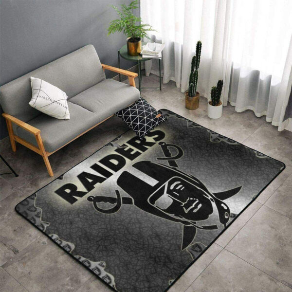 Las Vegas Raiders Area Rug Oakland Raiders Rugs Living Room Rug Floor Rug Regtangle Carpet