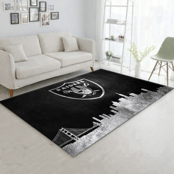 Las Vegas Raiders Rugs Oakland Raiders Area Rug Living Room Rug Floor Rug Regtangle Carpet
