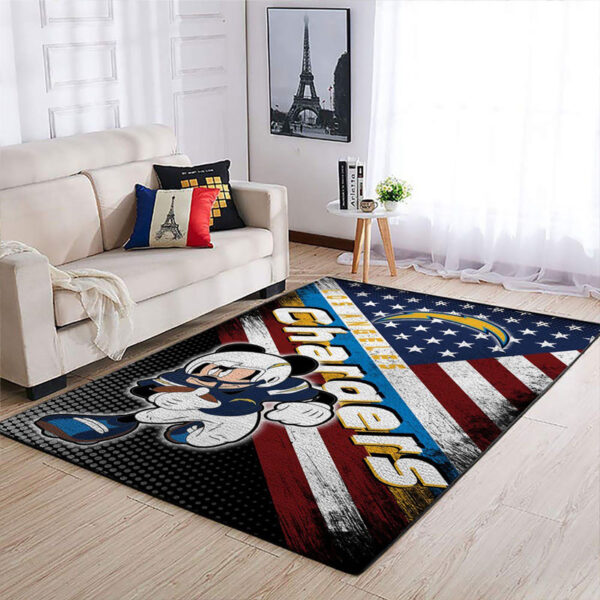 Los Angeles Chargers Area Rug Bathroom Rug Floor Rug Regtangle Carpet