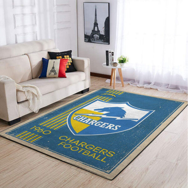 Los Angeles Chargers Area Rug Bathroom Rug Floor Rug Regtangle Carpet
