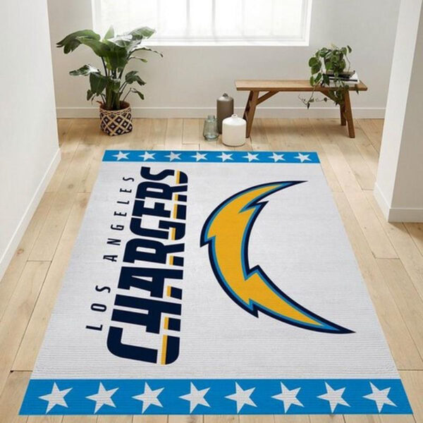 Los Angeles Chargers Area Rug Bathroom Rug Floor Rug Regtangle Carpet