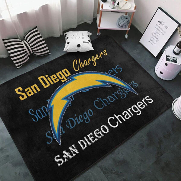 Los Angeles Chargers Carpet Living Room Rug Floor Rug Regtangle Carpet