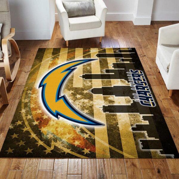 Los Angeles Chargers Rug Living Room Rug Floor Rug Regtangle Carpet