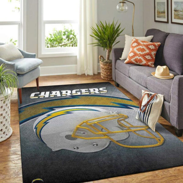 Los Angeles Chargers Rug Living Room Rug Floor Rug Regtangle Carpet
