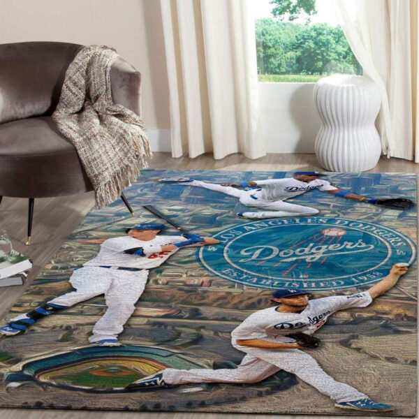 Los Angeles Dodgers Rug Living Room Carpet Regtangle Carpet Floor Decor