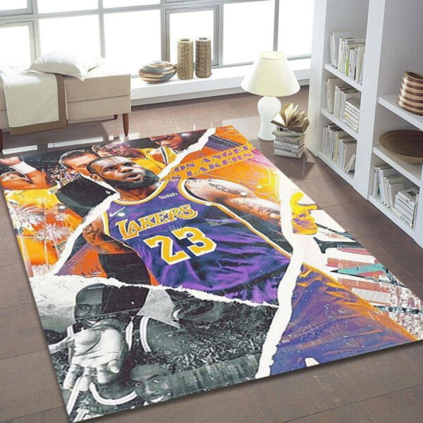 Los Angeles Lakers Rug Living Room Carpet Regtangle Carpet Floor Decor