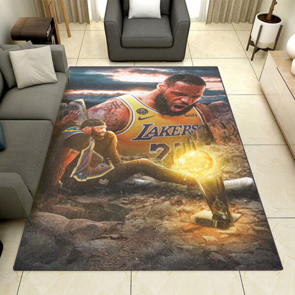 Los Angeles Lakers Rug Living Room Carpet Regtangle Carpet Floor Decor