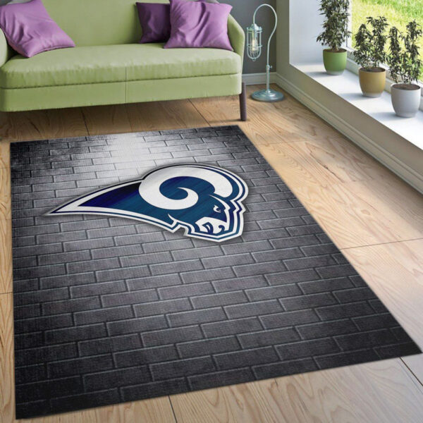 Los Angeles Rams Area Rug Living Room Rug Floor Rug Regtangle Carpet