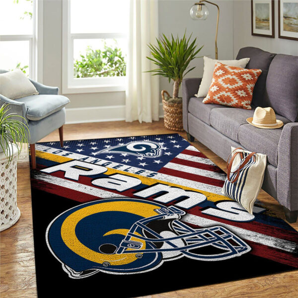 Los Angeles Rams Area Rug Living Room Rug Floor Rug Regtangle Carpet
