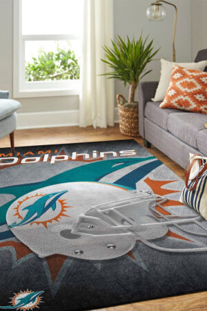 Miami Dolphins Area Rug Bath Rug Floor Rug Regtangle Carpet