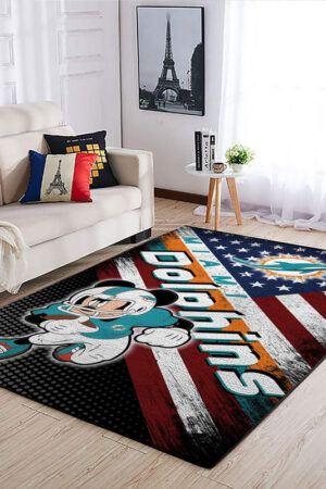 Miami Dolphins Area Rug Bath Rug Floor Rug Regtangle Carpet