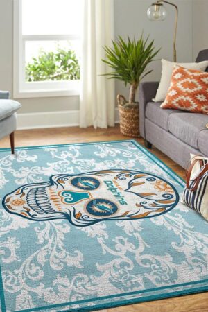 Miami Dolphins Area Rug Bath Rug Floor Rug Regtangle Carpet