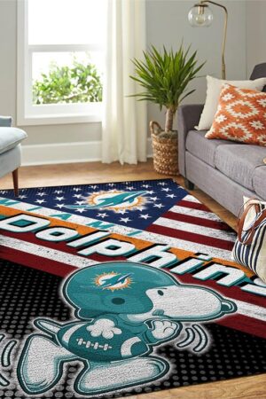 Miami Dolphins Area Rug Bath Rug Floor Rug Regtangle Carpet