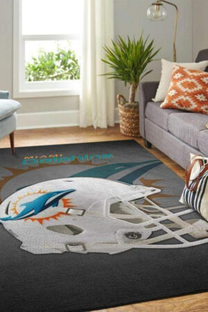 Miami Dolphins Area Rug Living Room Rug Floor Rug Regtangle Carpet