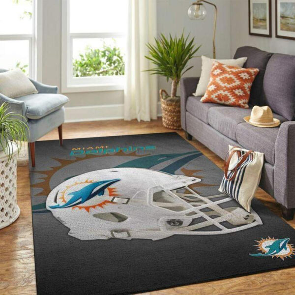 Miami Dolphins Area Rug Living Room Rug Floor Rug Regtangle Carpet