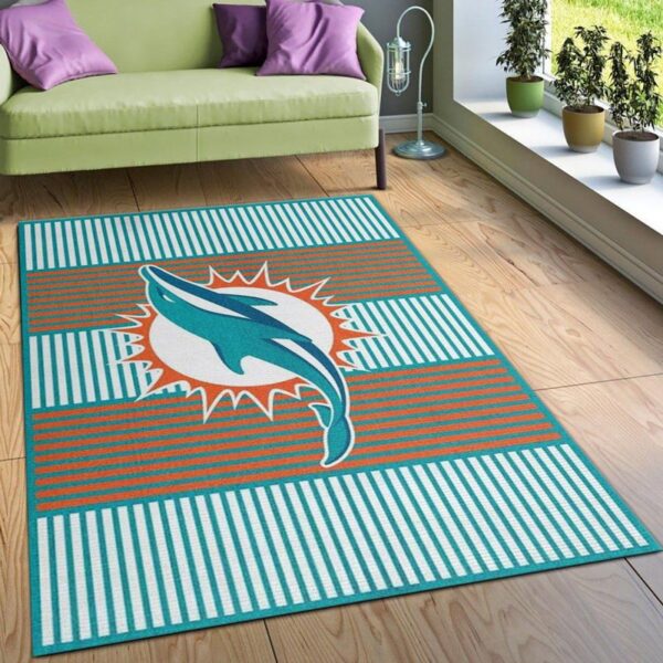 Miami Dolphins Area Rug Living Room Rug Floor Rug Regtangle Carpet