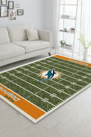 Miami Dolphins Area Rug Living Room Rug Floor Rug Regtangle Carpet