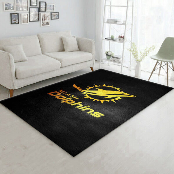 Miami Dolphins Area Rug Living Room Rug Floor Rug Regtangle Carpet