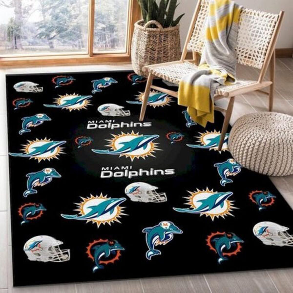 Miami Dolphins Rug Bath Rug Floor Rug Regtangle Carpet
