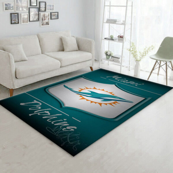 Miami Dolphins Rug Living Room Rug Floor Rug Regtangle Carpet