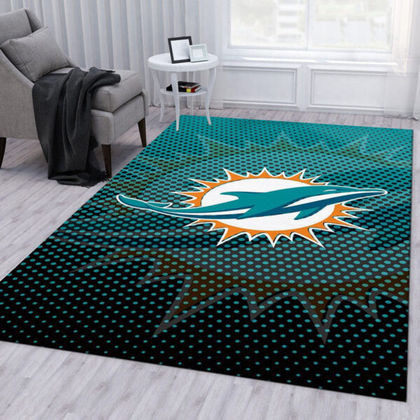 Miami Dolphins Rug Living Room Rug Floor Rug Regtangle Carpet