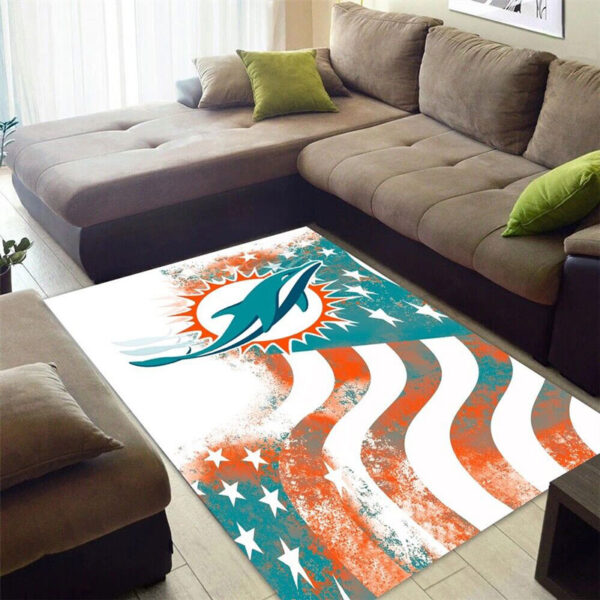 Miami Dolphins Rugs Bath Rug Floor Rug Regtangle Carpet