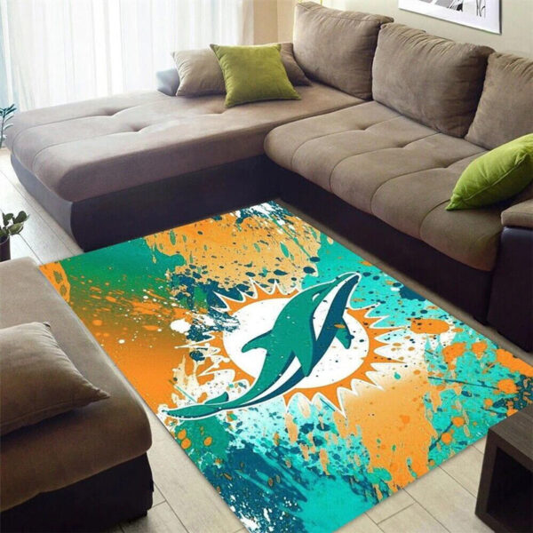 Miami Dolphins Rugs Bath Rug Floor Rug Regtangle Carpet