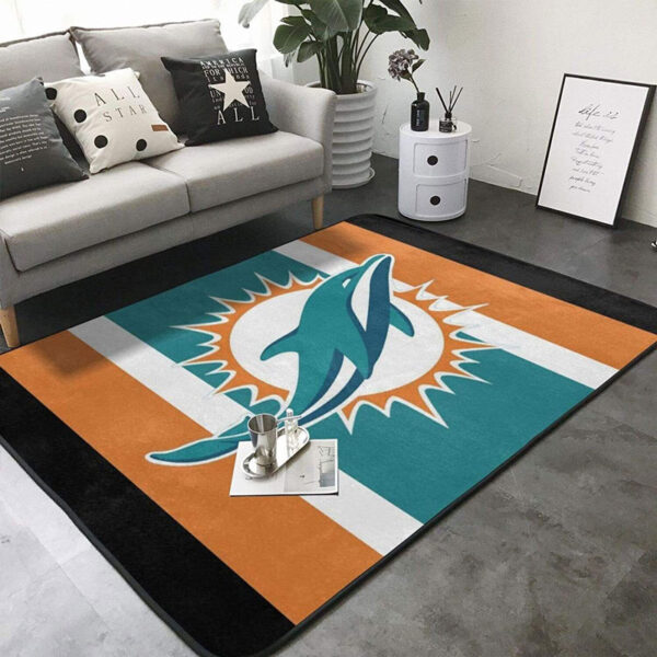 Miami Dolphins Rugs Bath Rug Floor Rug Regtangle Carpet